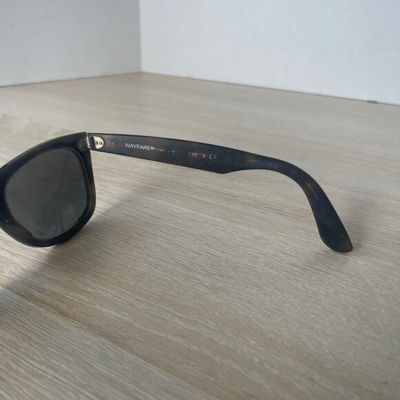 Ray-Ban RB2140 1277/71 Wayfarer Sunglasses Tortoise FRAMES 50-22-150 WIDE ARM - Picture 7 of 9